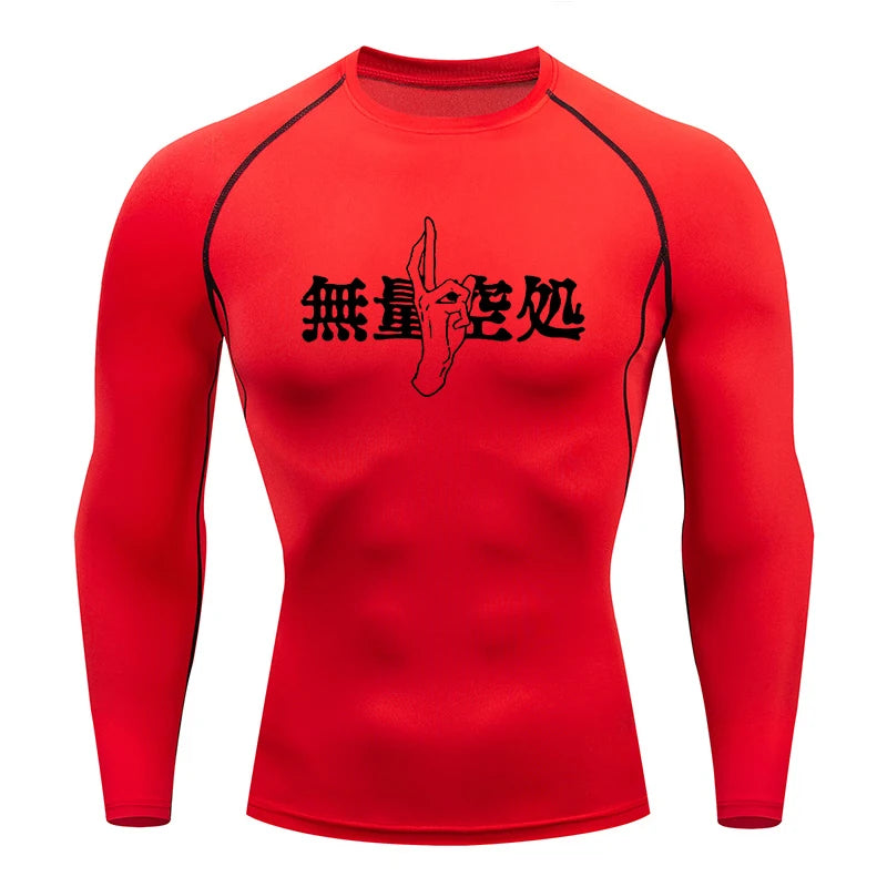 Jujutsu Kaisen Design Gym Fit Tshirt Red 1