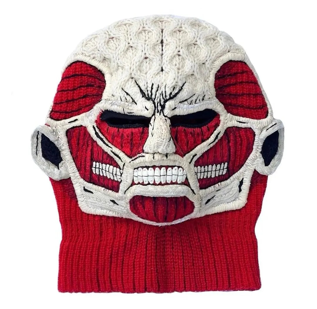 Attack On Titan Handmade Knitted Cap Mask Titan One Size