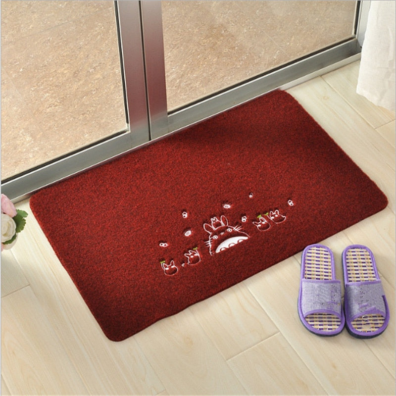 Totoro Non-Slip Absorbent Washable Rugs Wine Red 40x60cm(16x24inch)