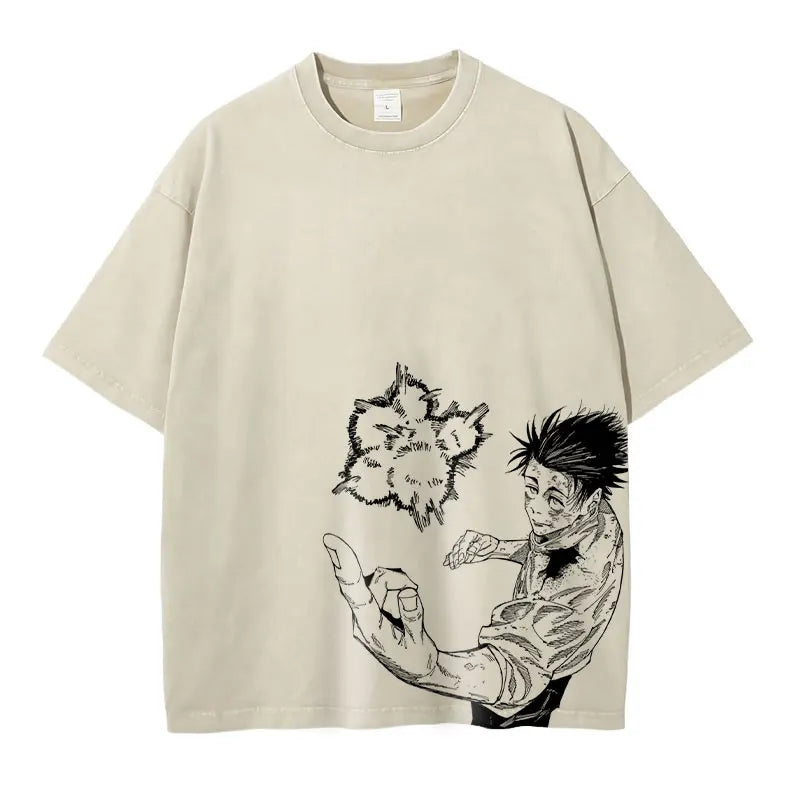 Zenin Maki Jujutsu Kaisen Washed Tshirt Style 6