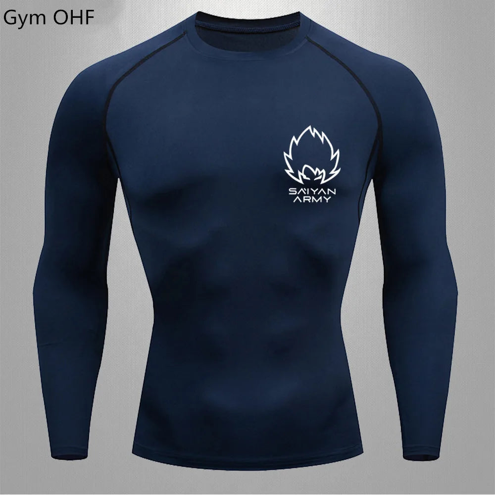 Goku Gym Fit T Shirt blue-2