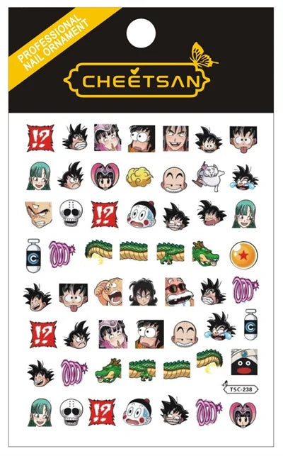 Dragonball Anime Acrylic Nails Sticker