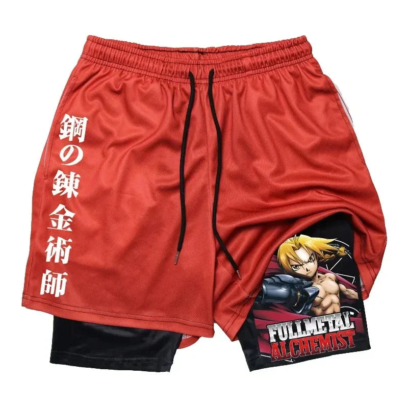 Fullmetal Alchemist 2 in 1 Double Layer Shorts Style 2