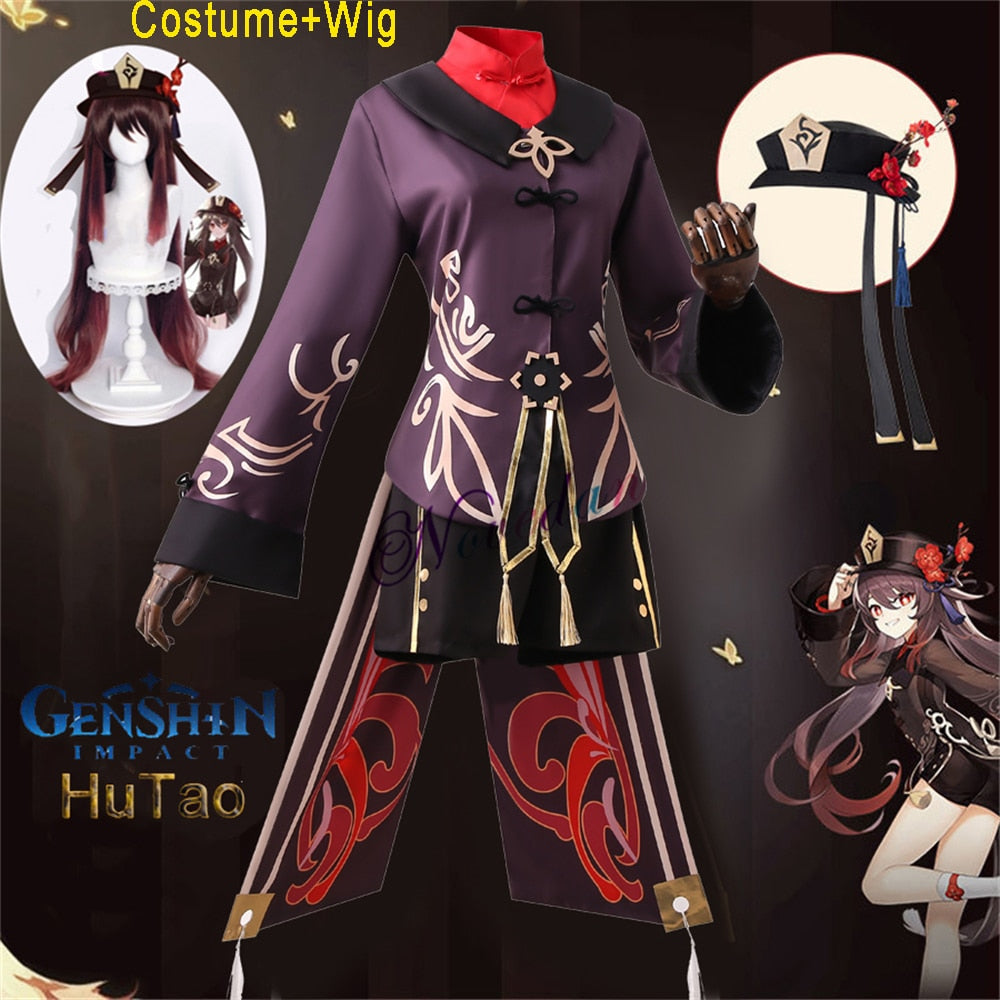 Genshin Impact Hutao Cosplay Costume Hutao CostumeWig