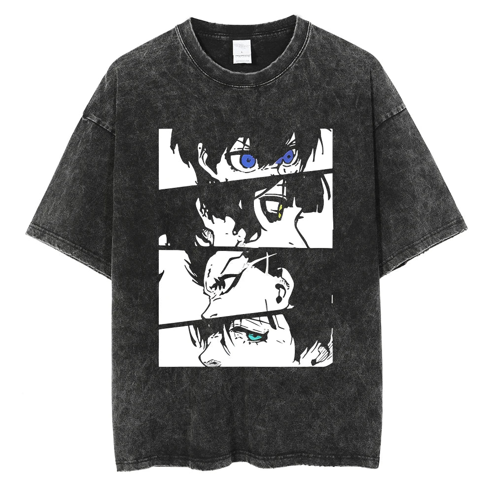 Bluelock Anime Vintage Tshirt Black 6