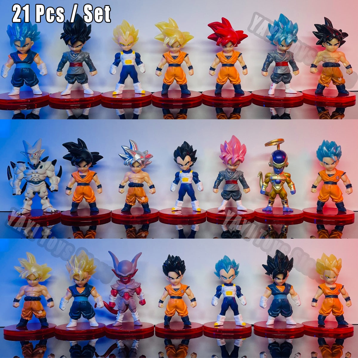 Kit Completo 21 Action Figures Dragon Ball Z
