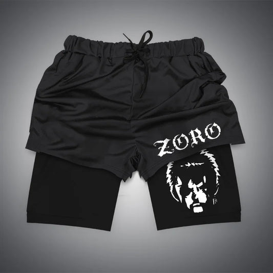 One Piece Zoro Anime Gym Shorts