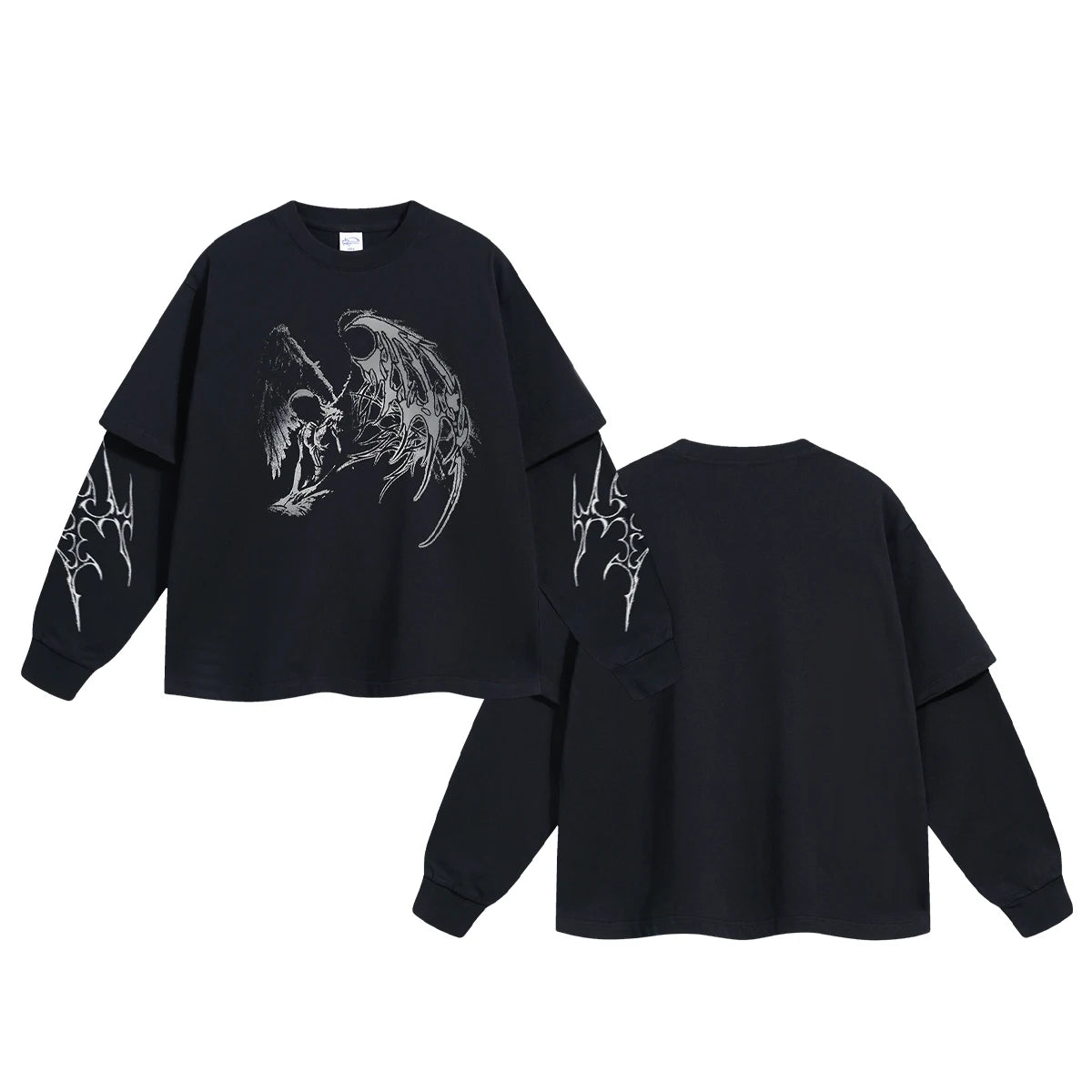 Harajuku Anime Double Layer Sweatshirt Style 3