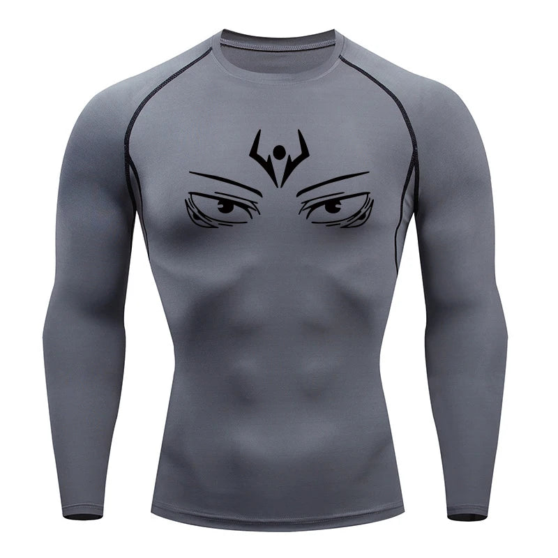 Jujutsu Kaisen Design Gym Fit Tshirt Gray 2