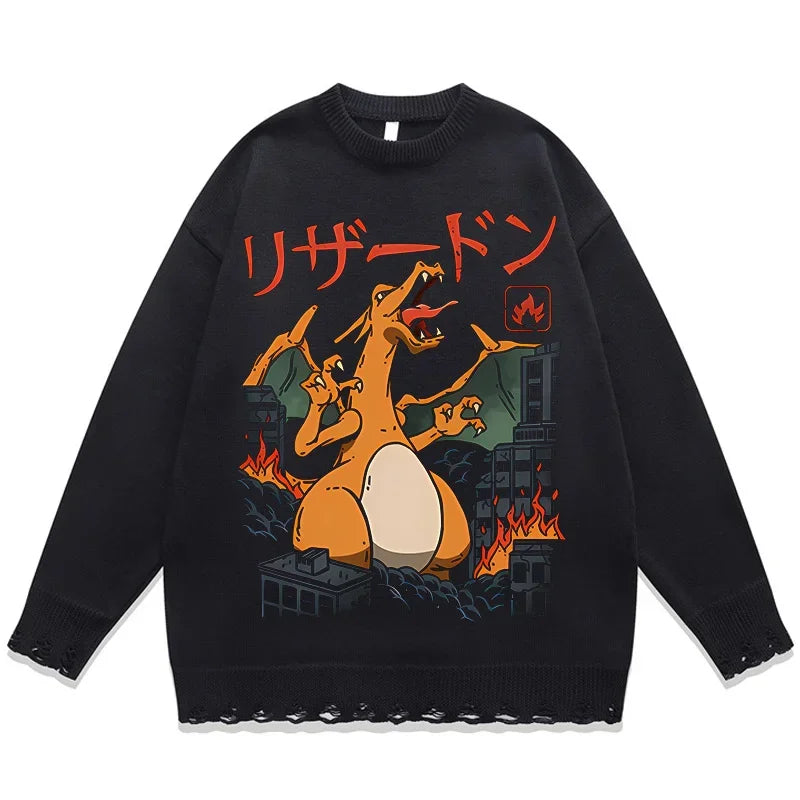 Gengar Vintage Knitted Sweater Charizard