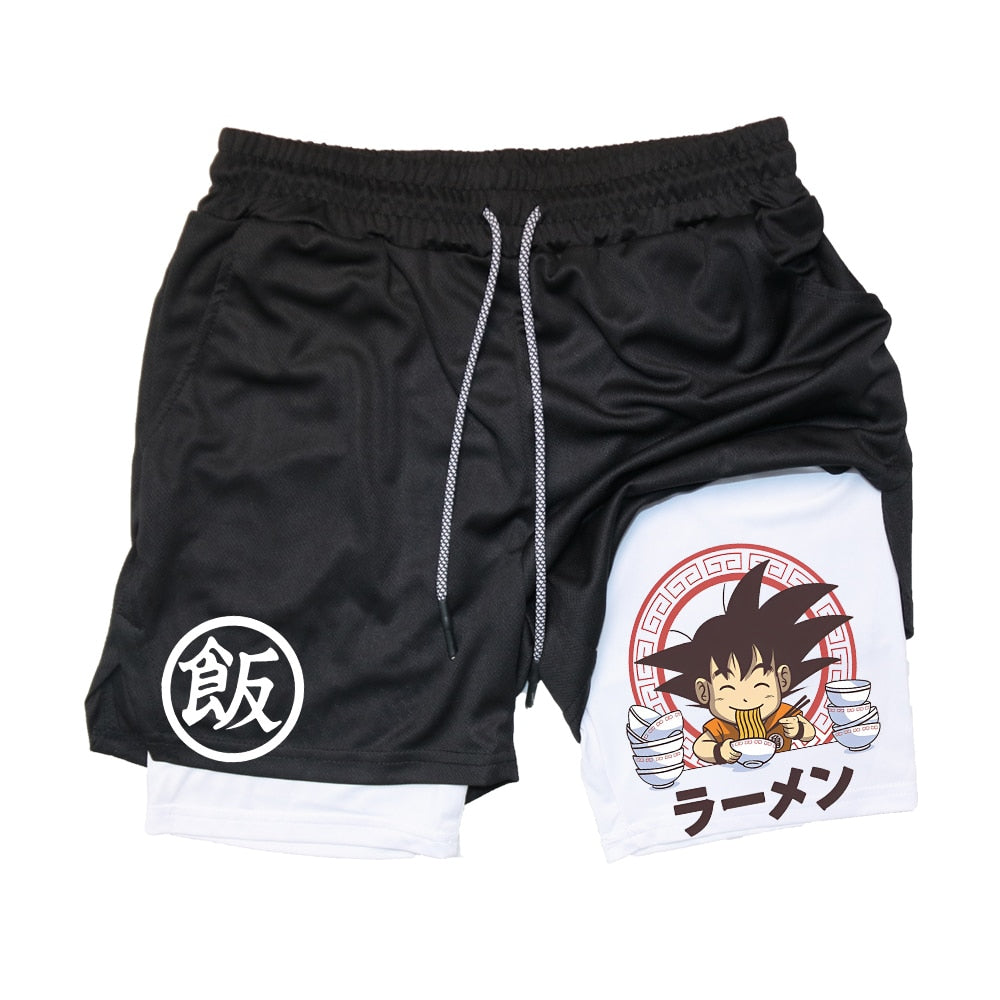 Dragon Ball Anime Performance Gym Shorts Black 16
