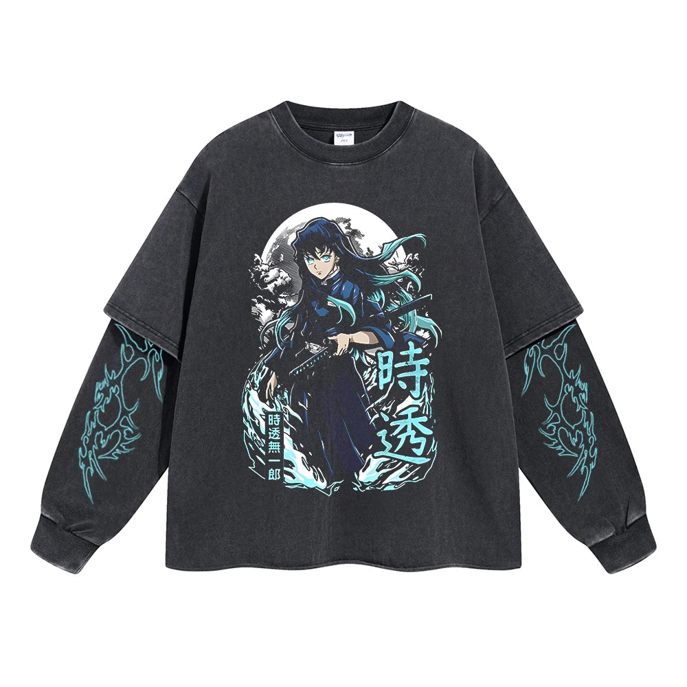 Kimetsu no Yaiba Anime Double Layer Sweatshirt Style 5