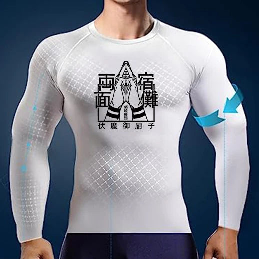 Weightlifting Animejujutsu Kaisen Compression T-shirt For Men - Quick-dry  Sportswear