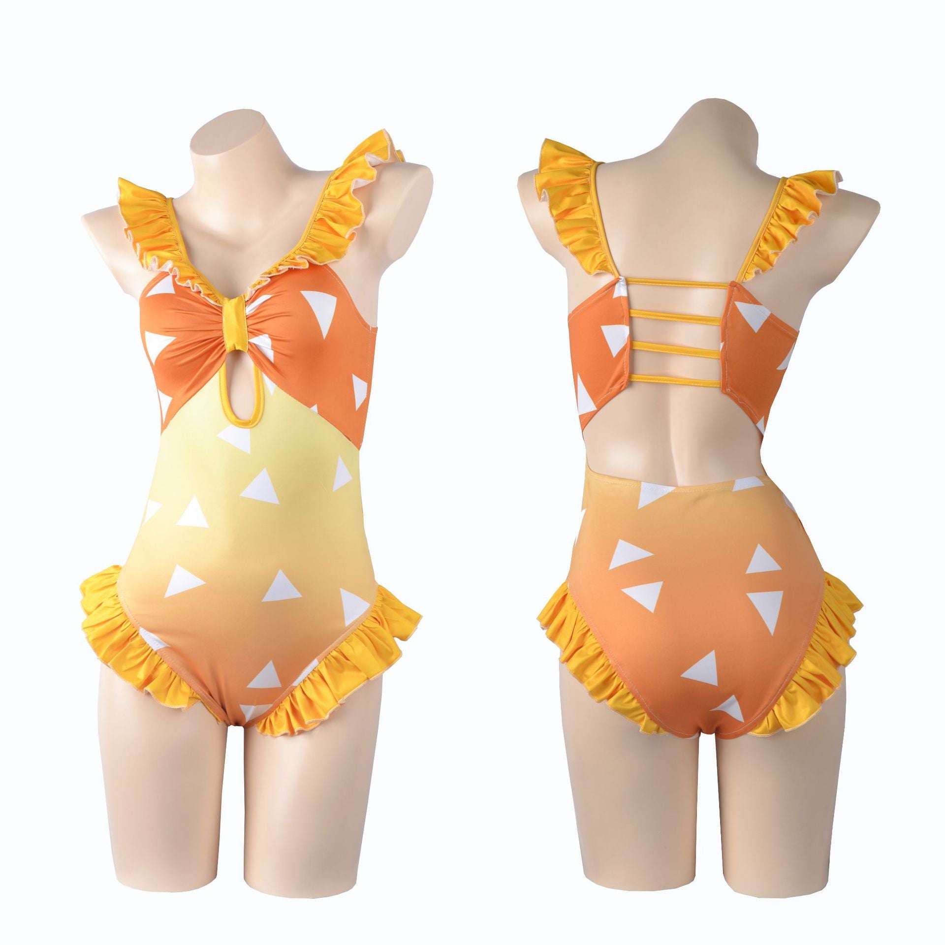 Demon Slayer Bikini Sukumizu Swimsuit orange