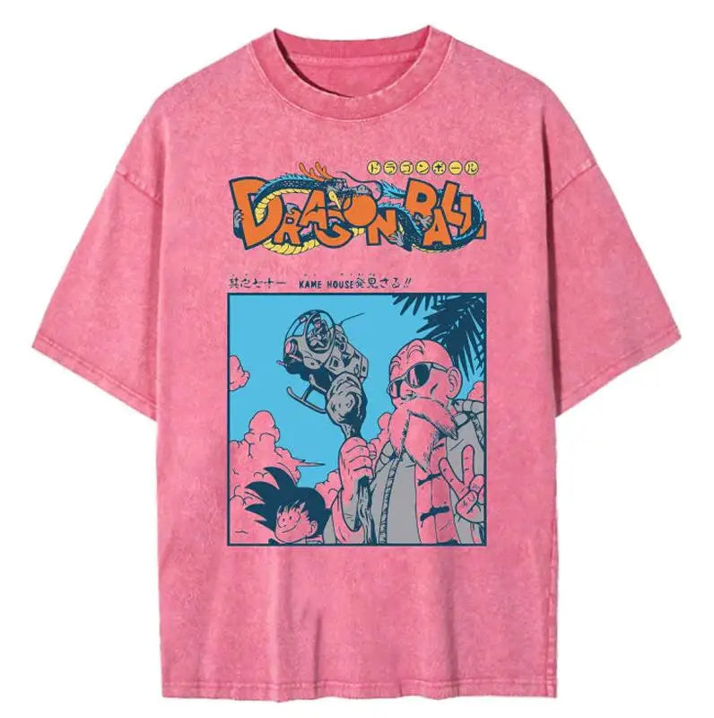 Dragonball 1987 Calendar Vintage Tshirt Pink 6