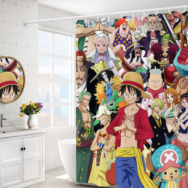 Anime Shower Curtain One Piece Dragon Ball (AT)
