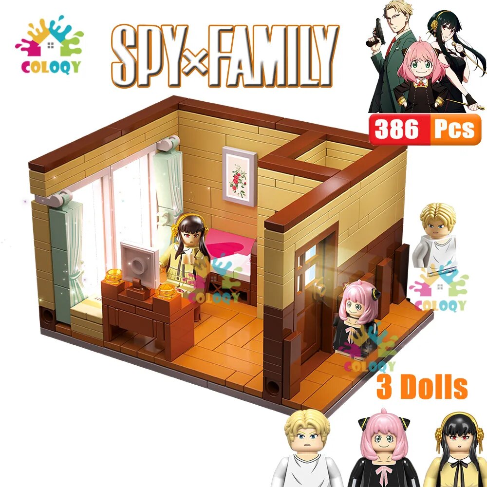 Anime Spy x Family Living Room Building Blocks Original Box 2