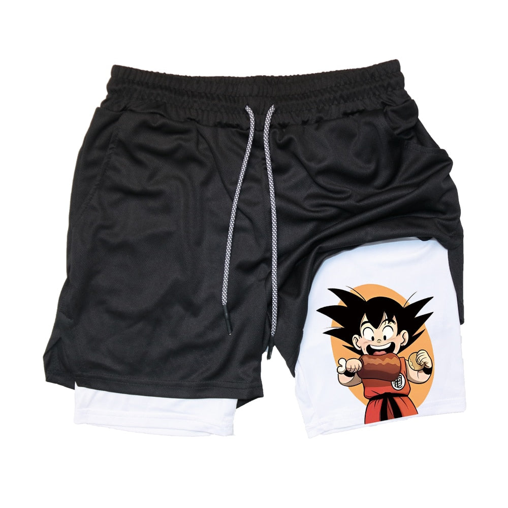 Dragon Ball Anime Performance Gym Shorts Black 8