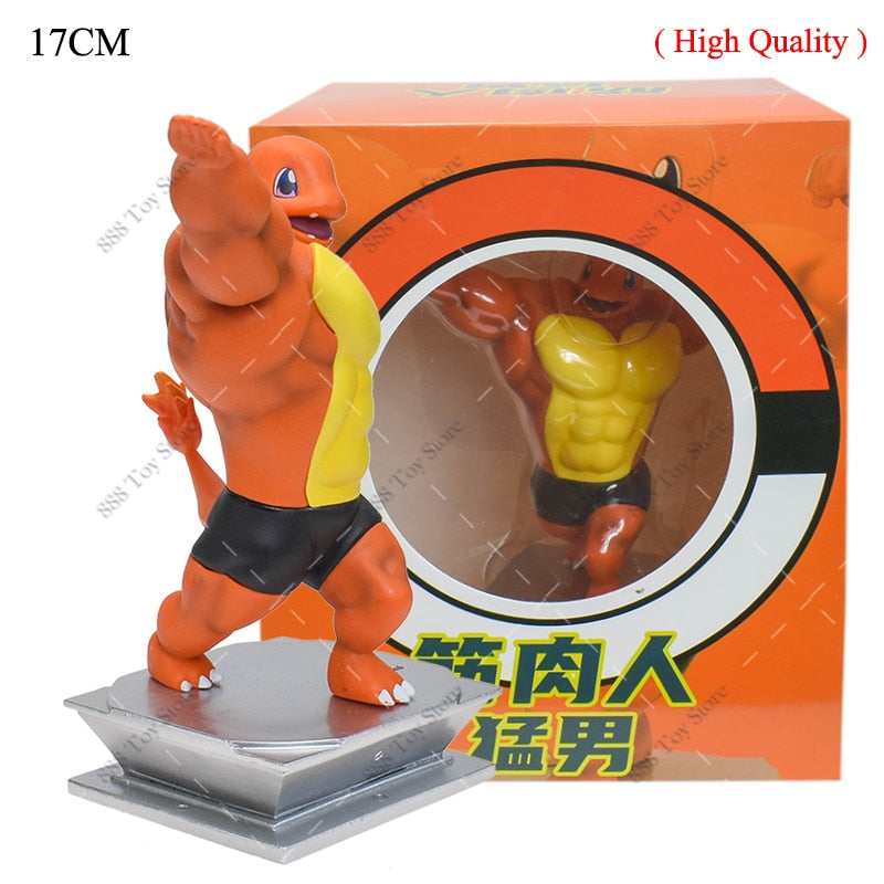 Anime Pokemon Muscle Man Action Figure Charmander in box C