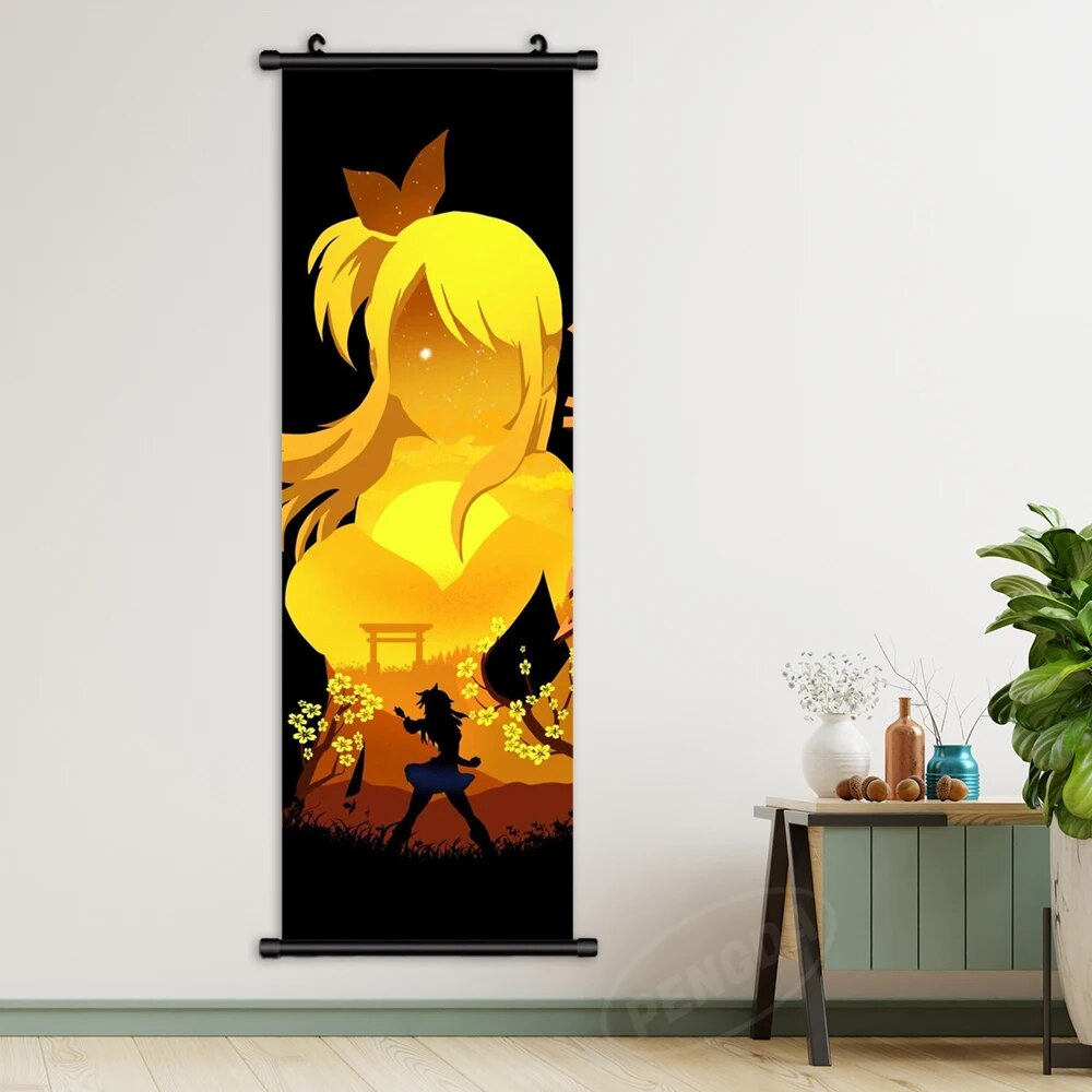 Fairy Tail Poster Canvas Hanging Scrolls