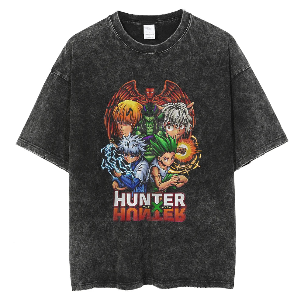 HunterXHunter Washed Tshirt Black 13
