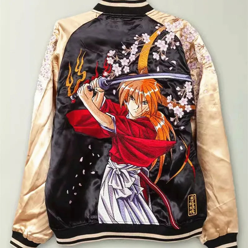 Himura Kenshin Rurouni Kenshin Embroidered Jacket Black