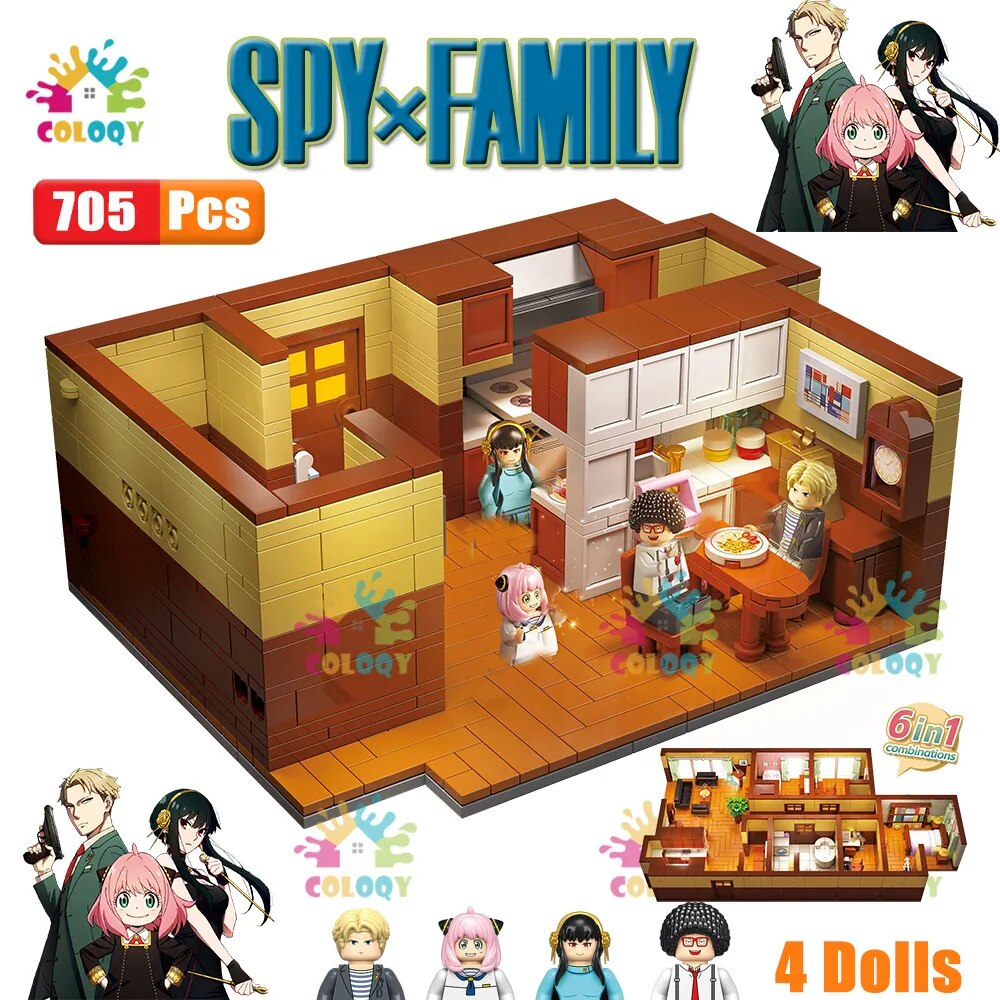 Anime Spy x Family Living Room Building Blocks Original Box 5