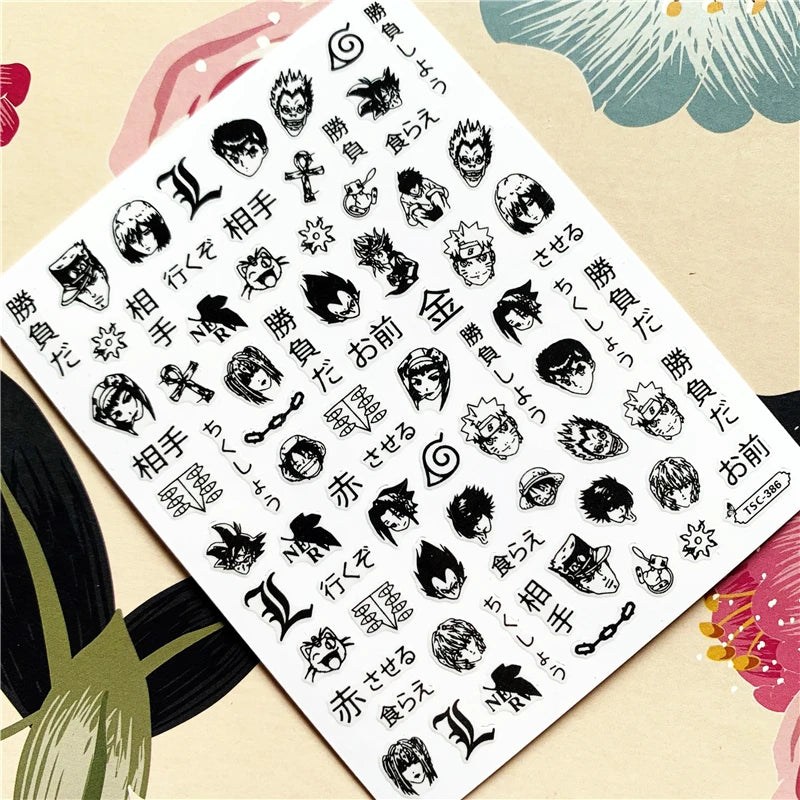 Jojo Bizarre Adventure Anime Acrylic Nails Sticker Style 28