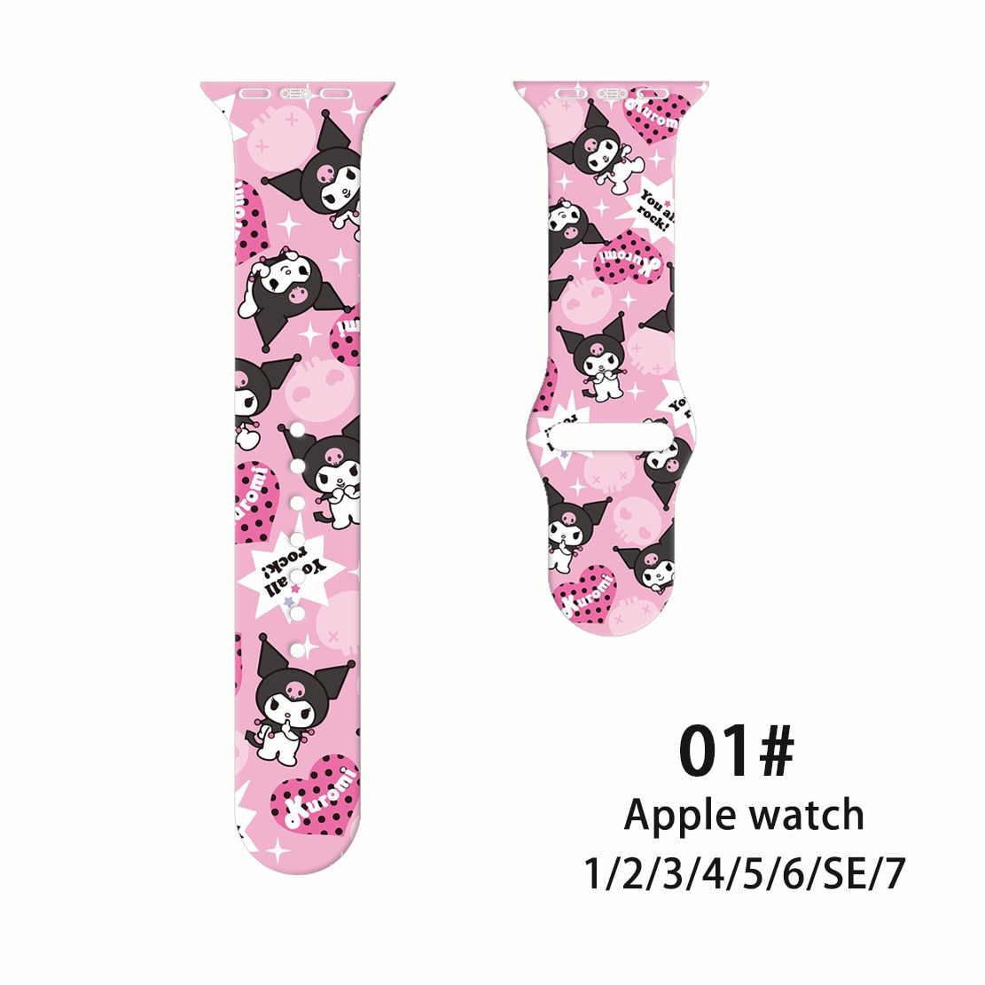 Sanrio Kuromi silicone Strap For Apple Watch Band 01