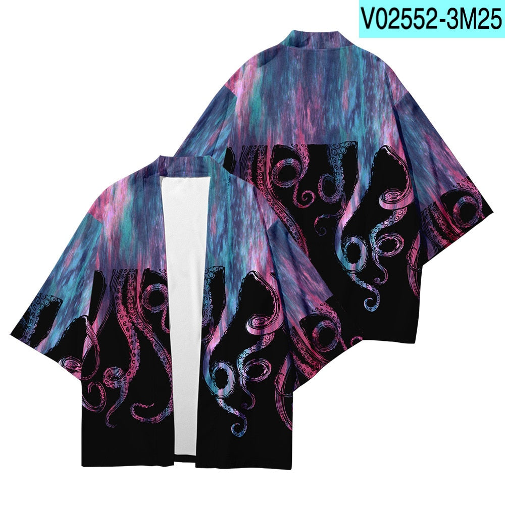 Japanese Octopus Style Kimono Dress Style 4