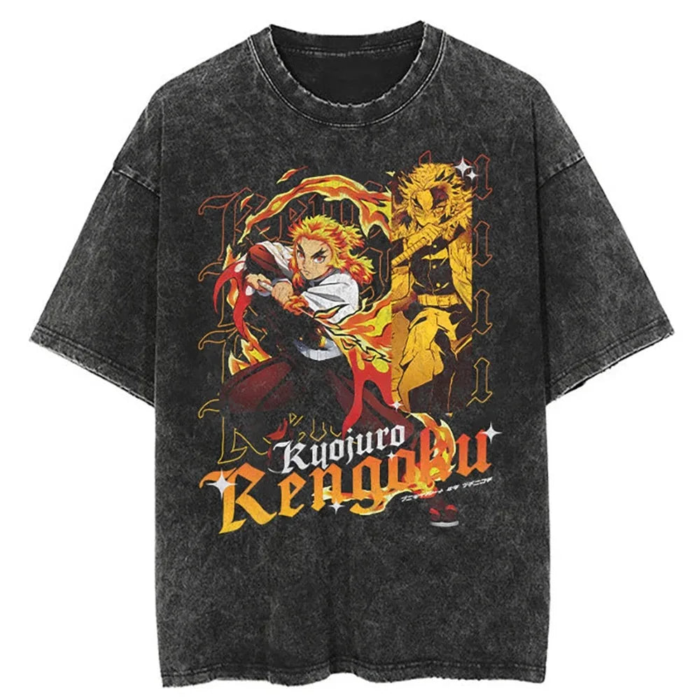 Demon Slayer Kokushibo Vintage Tshirt Style 3