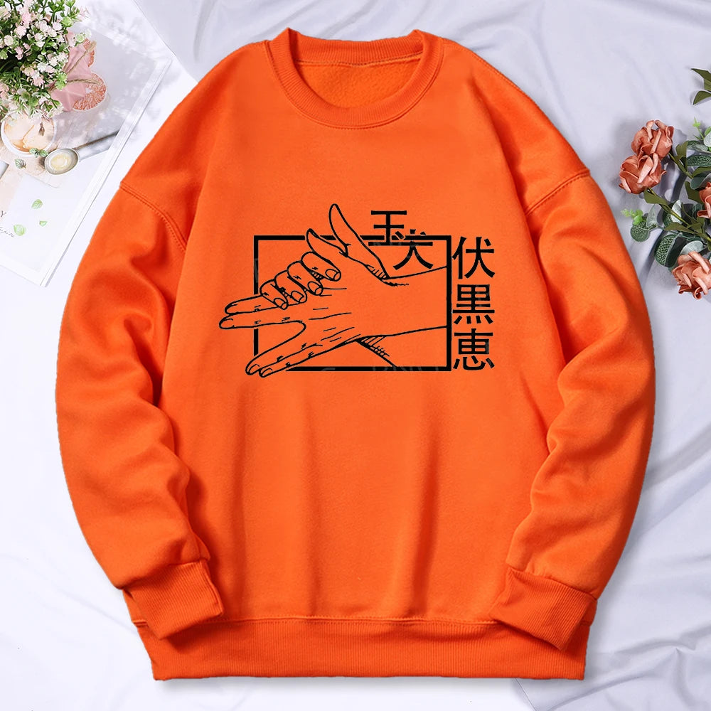 Chainsaw Man Printed Sweatshirt Orange