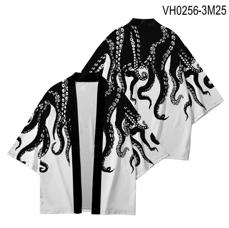 Japanese Octopus Style Kimono Dress Style 1