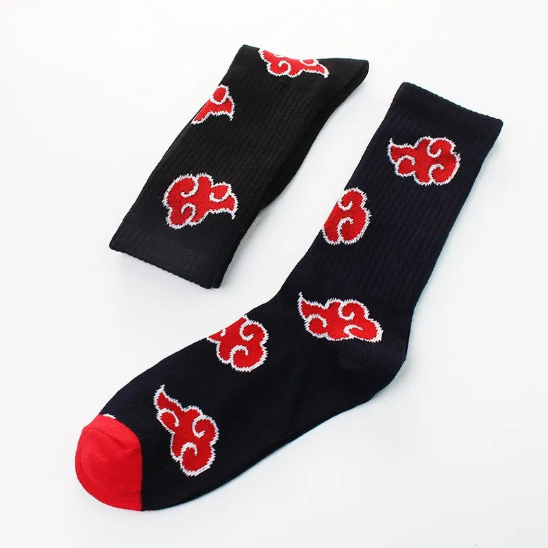 Naruto Akatsuki Socks black