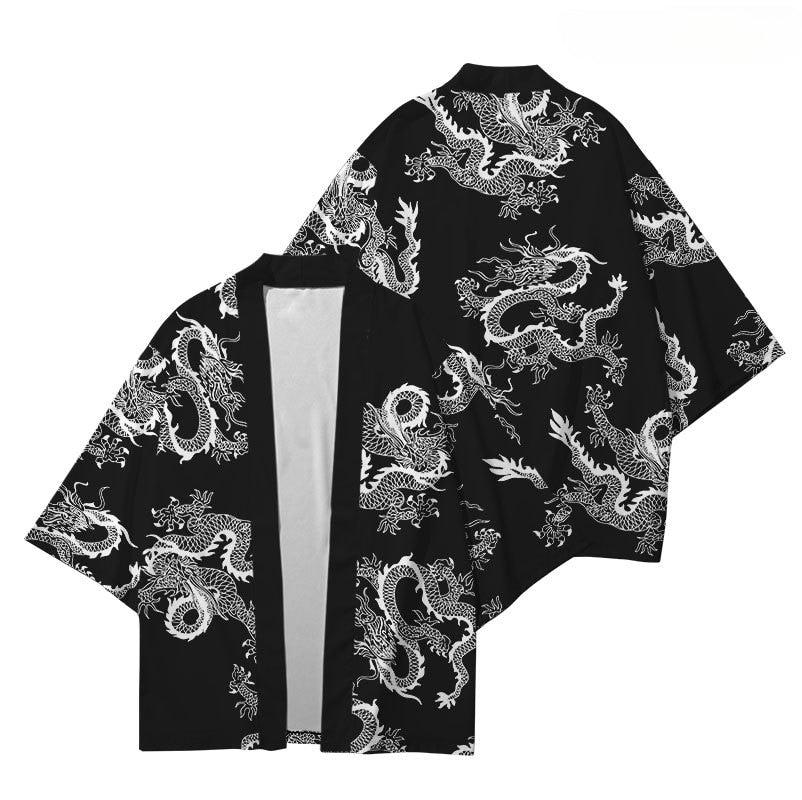Japanese Style Dragon Kimono Dress 2
