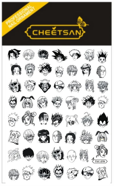 Dragonball Anime Acrylic Nails Sticker