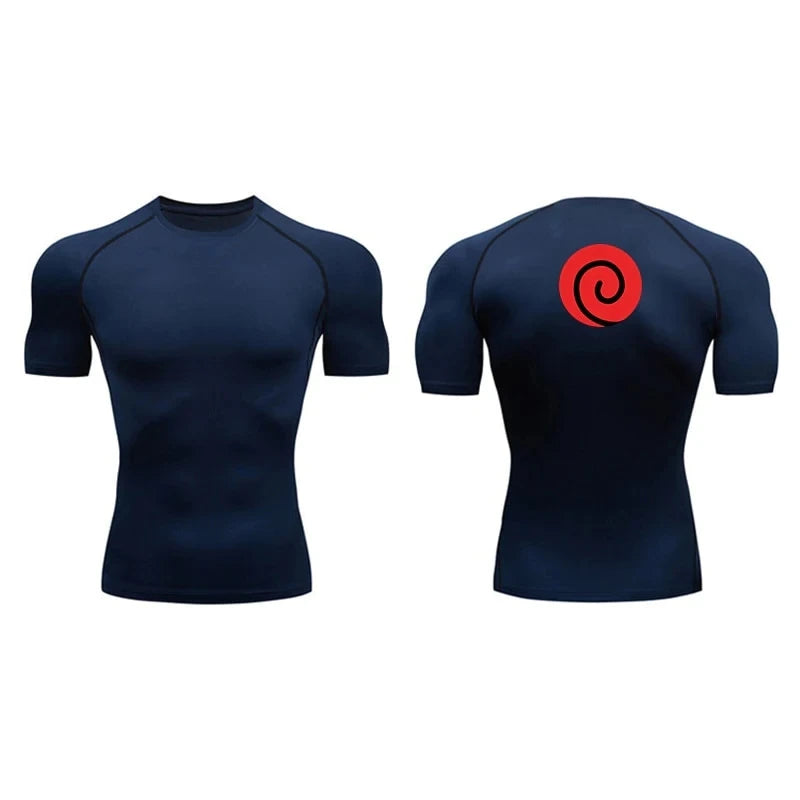 Naruto Gym Fit Tshirt navy blue2