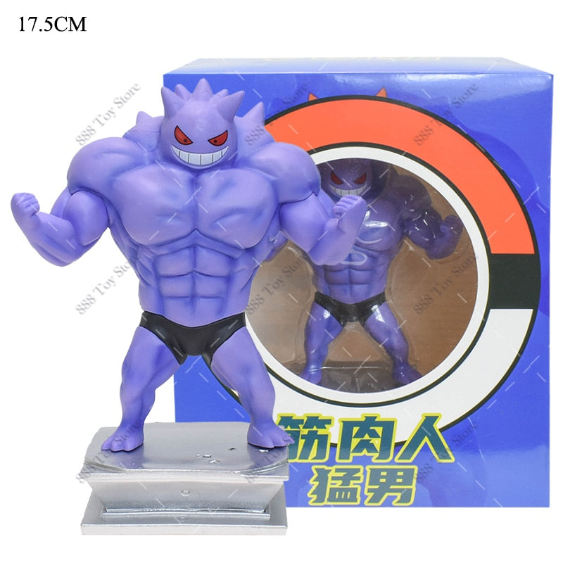 Anime Pokemon Muscle Man Action Figure Gengar with box B