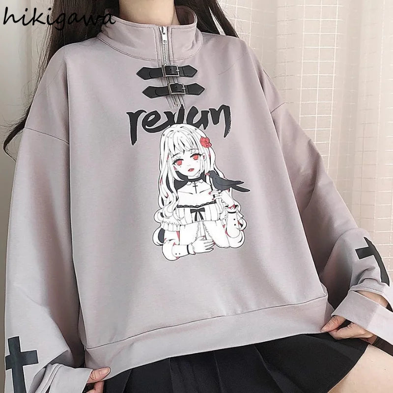 Anime Halfzip Sweatshirt