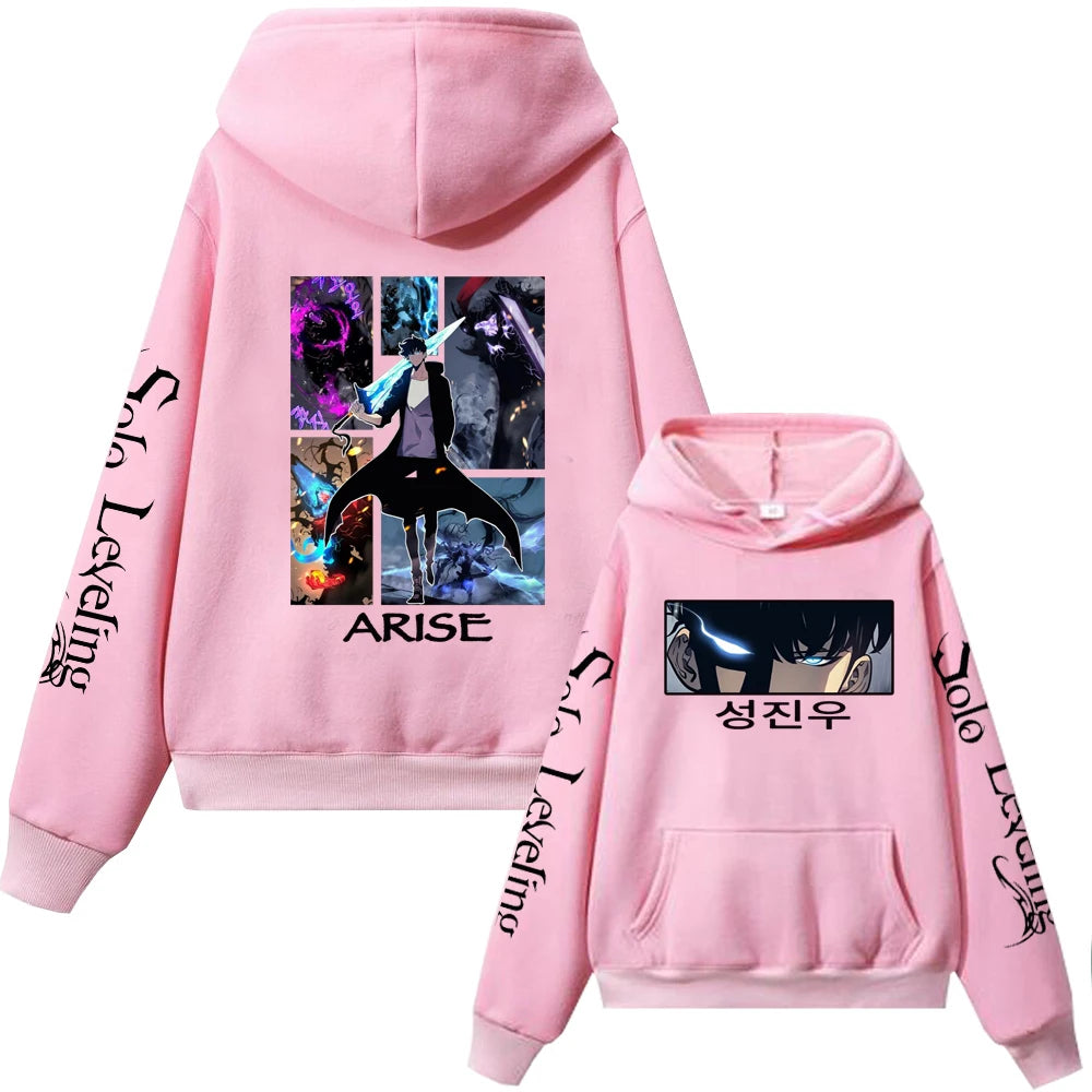 Solo Levelling Hoodie pink