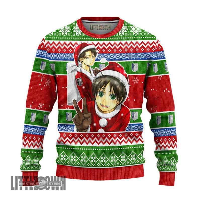 Attack On Titan Characters Ugly Sweater