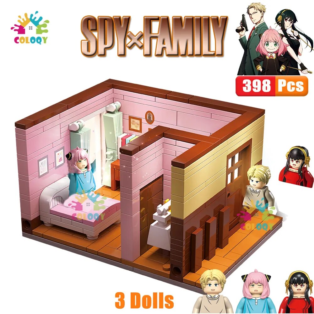 Anime Spy x Family Living Room Building Blocks Original Box 1