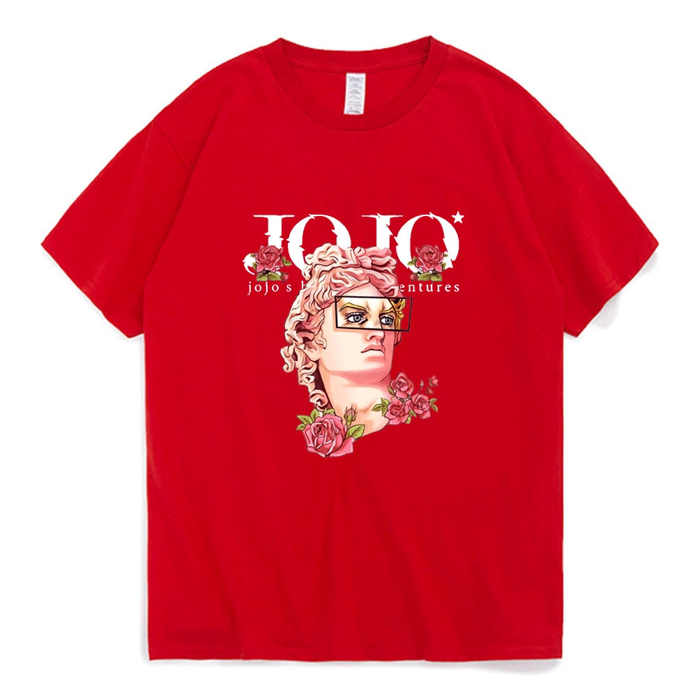 Jojo Bizarre Adventure Greek Design T Shirt Red