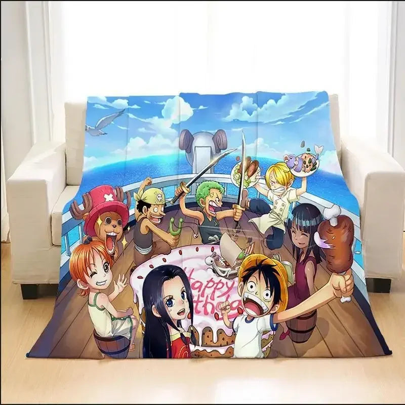 One Piece Luffy Wanted Blanket Style 9