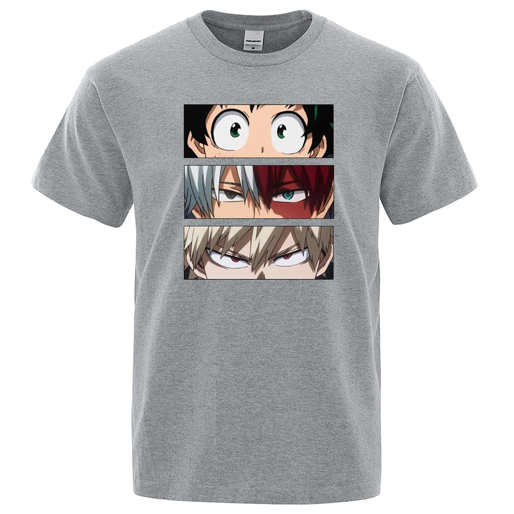 My Hero Academia Printed Anime T Shirt Gray