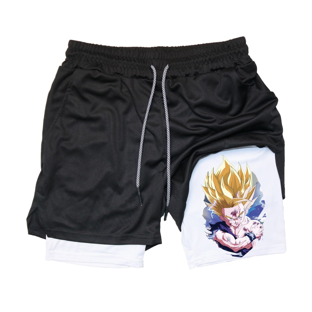 Dragon Ball Anime Performance Gym Shorts Black 2