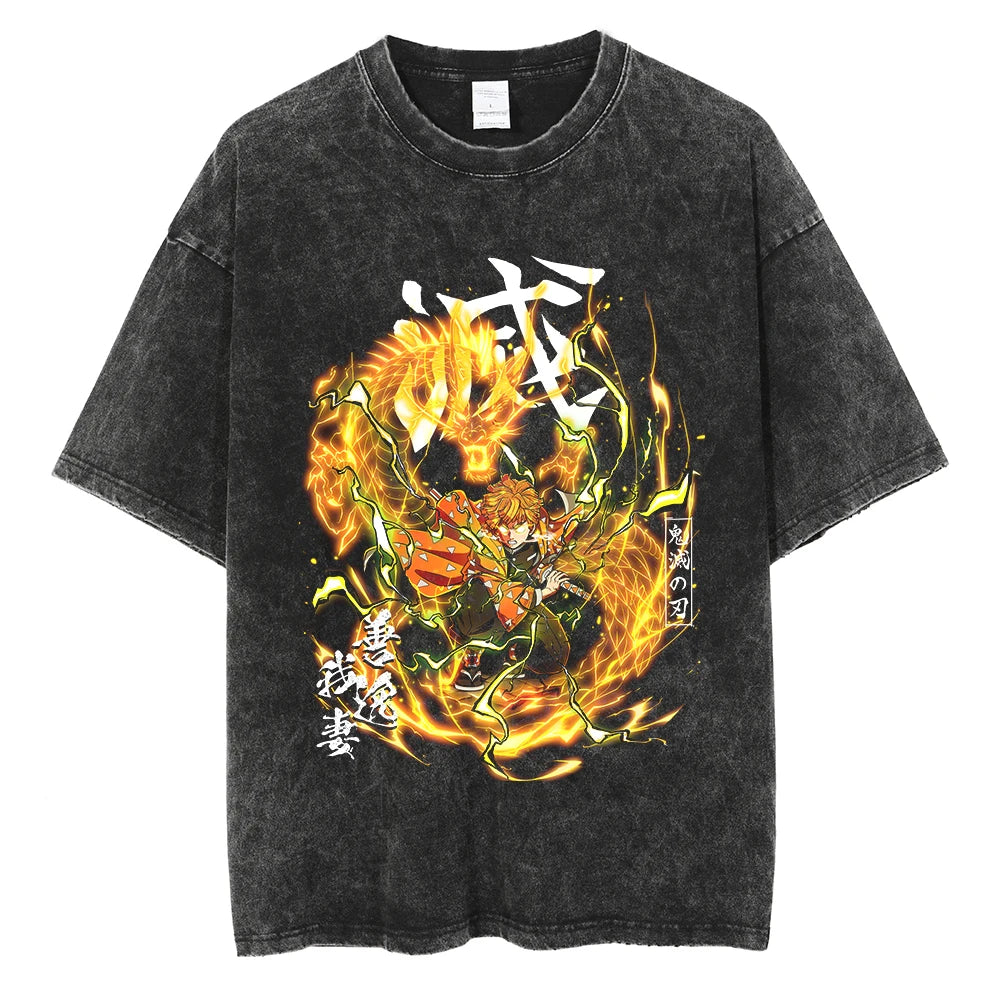 Demon Slayer Zenitsu Hashira Vintage Tshirt Style 2