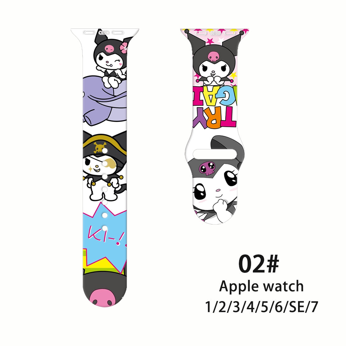 Sanrio Kuromi silicone Strap For Apple Watch Band 02