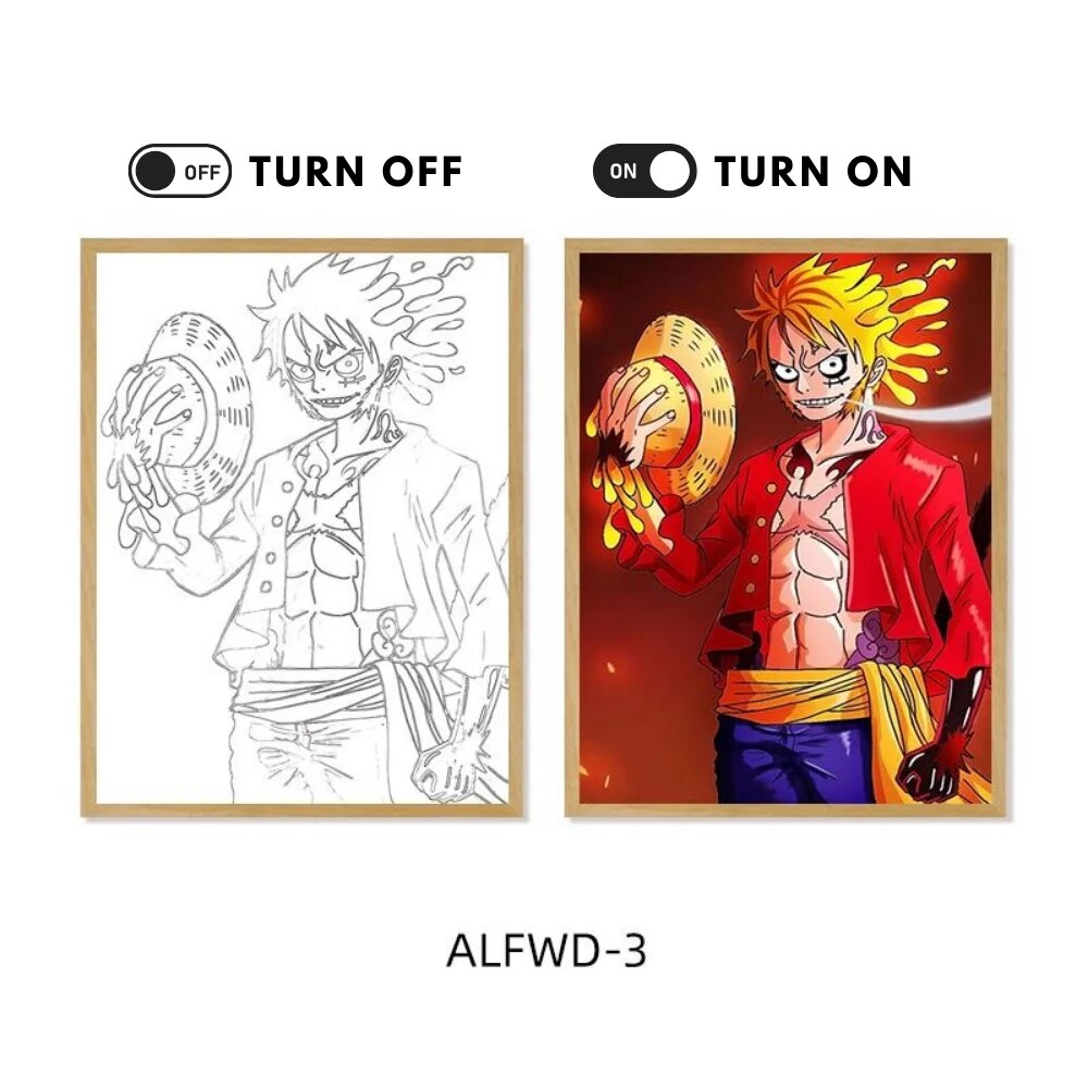 One Piece Luffy Light Painting Canvas 3