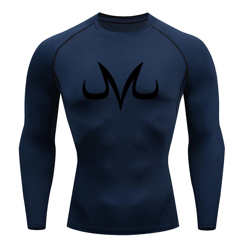 Anime Elements Gym Fit Tshirt navy blue-3